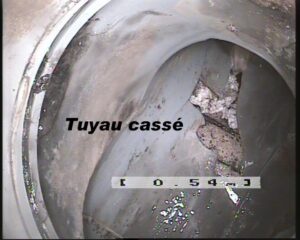 Visualisation d’une canalisation déformée